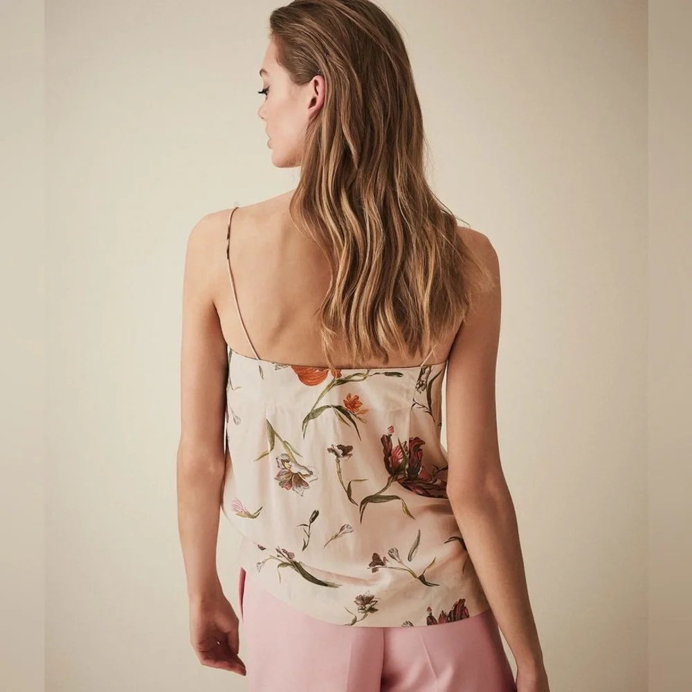 REISS  Lois Silk Floral Cami Top